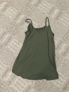 Women’s boutique Olive Green V-Neck Spaghetti Strap Tank Top